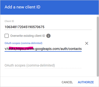 Authorize Domain-Wide Delegation